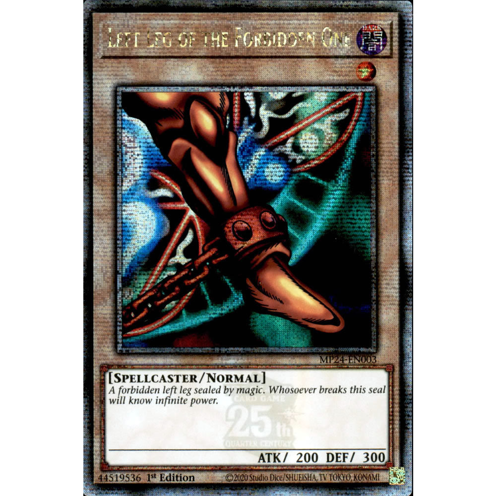 Left Leg of the Forbidden One MP24-EN003 Yu-Gi-Oh! Card from the Mega Tin 2024 Mega Pack Set