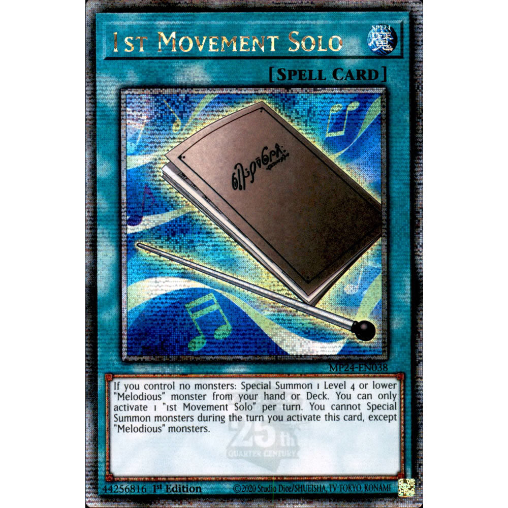 1st Movement Solo MP24-EN038 Yu-Gi-Oh! Card from the Mega Tin 2024 Mega Pack Set