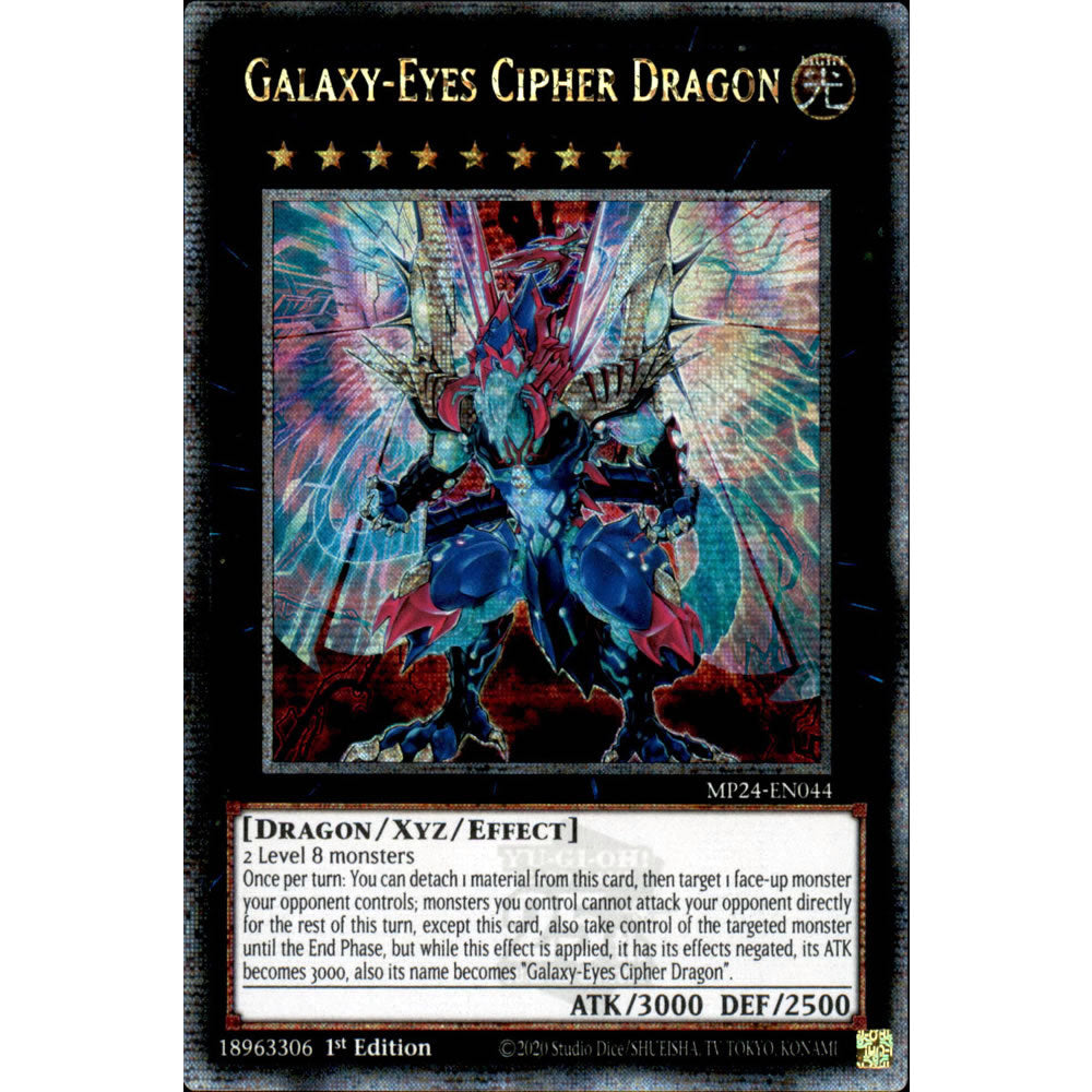 Galaxy-Eyes Cipher Dragon MP24-EN044 Yu-Gi-Oh! Card from the Mega Tin 2024 Mega Pack Set