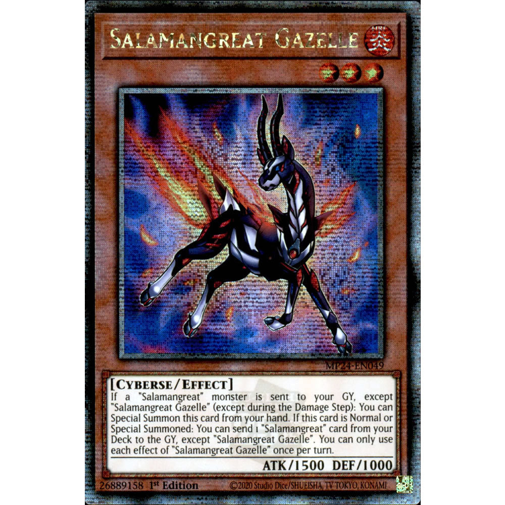 Salamangreat Gazelle MP24-EN049 Yu-Gi-Oh! Card from the Mega Tin 2024 Mega Pack Set