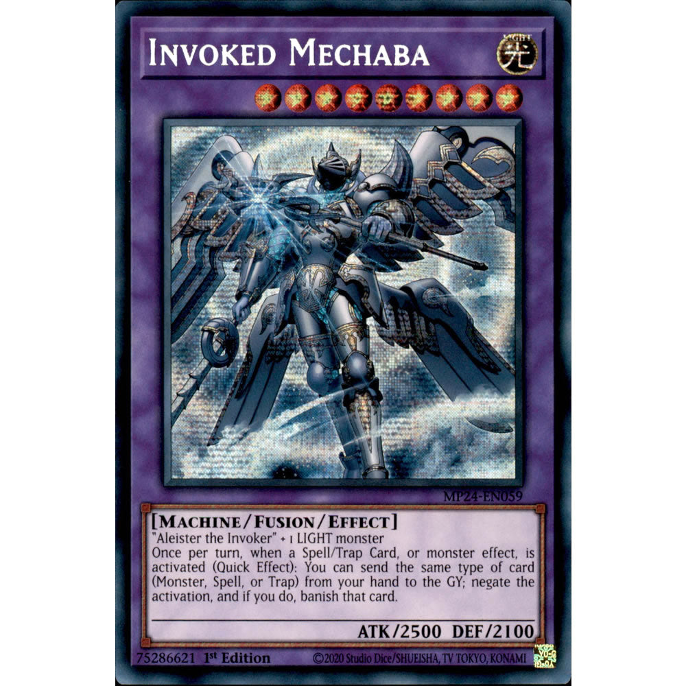 Invoked Mechaba (alternate art) MP24-EN059 Yu-Gi-Oh! Card from the Mega Tin 2024 Mega Pack Set