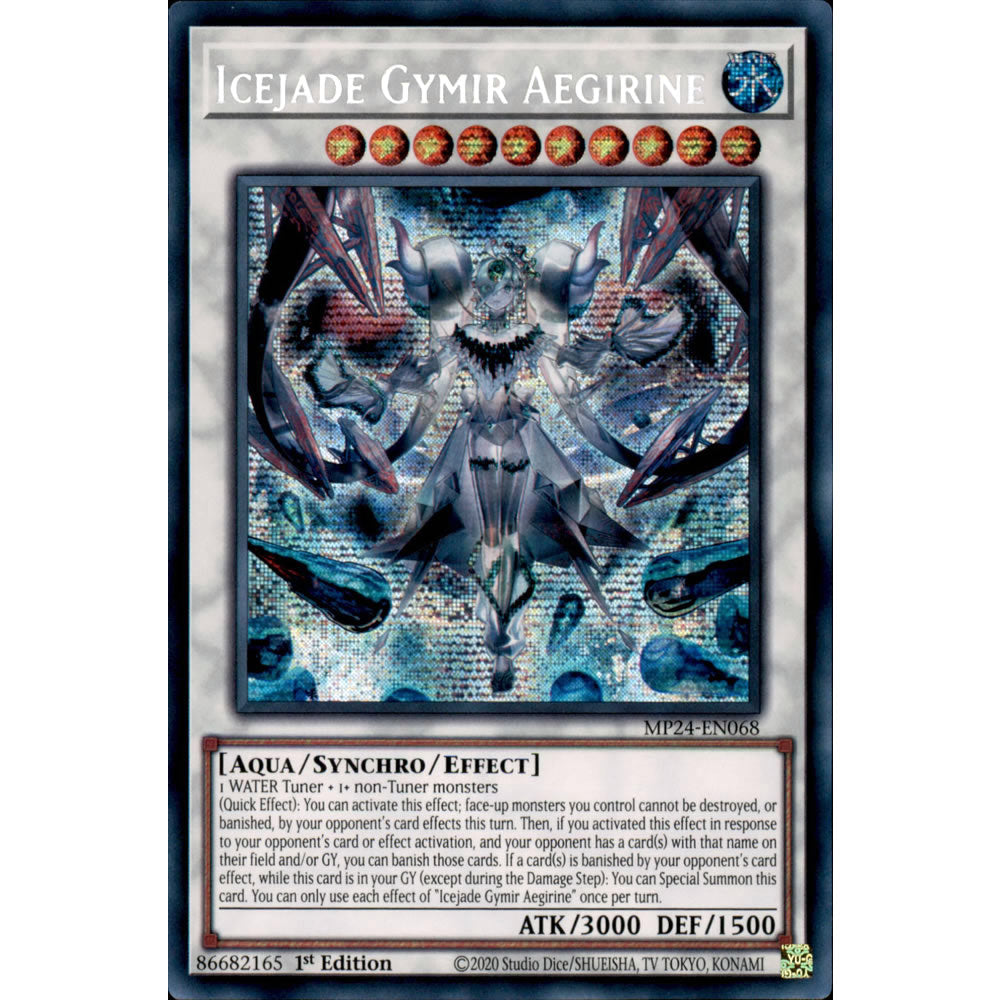 Icejade Gymir Aegirine MP24-EN068 Yu-Gi-Oh! Card from the Mega Tin 2024 Mega Pack Set