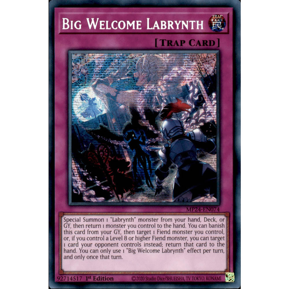 Big Welcome Labrynth MP24-EN074 Yu-Gi-Oh! Card from the Mega Tin 2024 Mega Pack Set