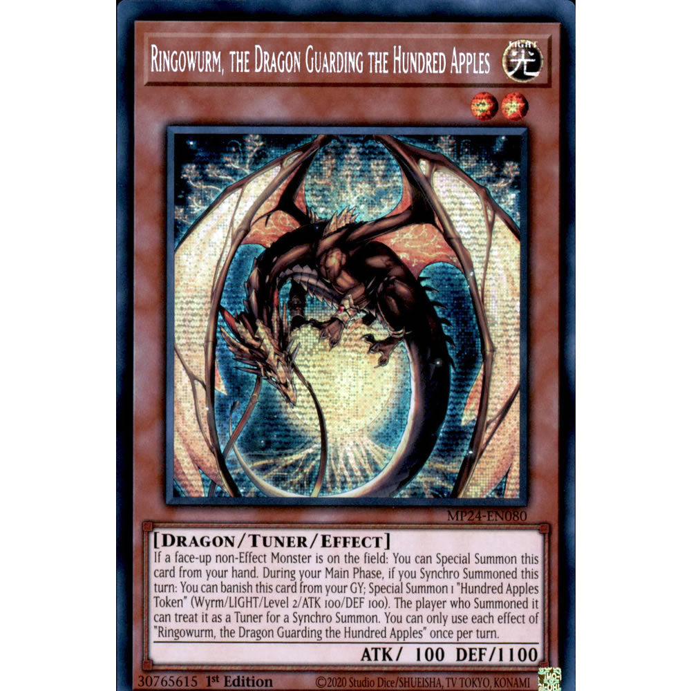 Ringowurm, the Dragon Guarding the Hundred Apples MP24-EN080 Yu-Gi-Oh! Card from the Mega Tin 2024 Mega Pack Set