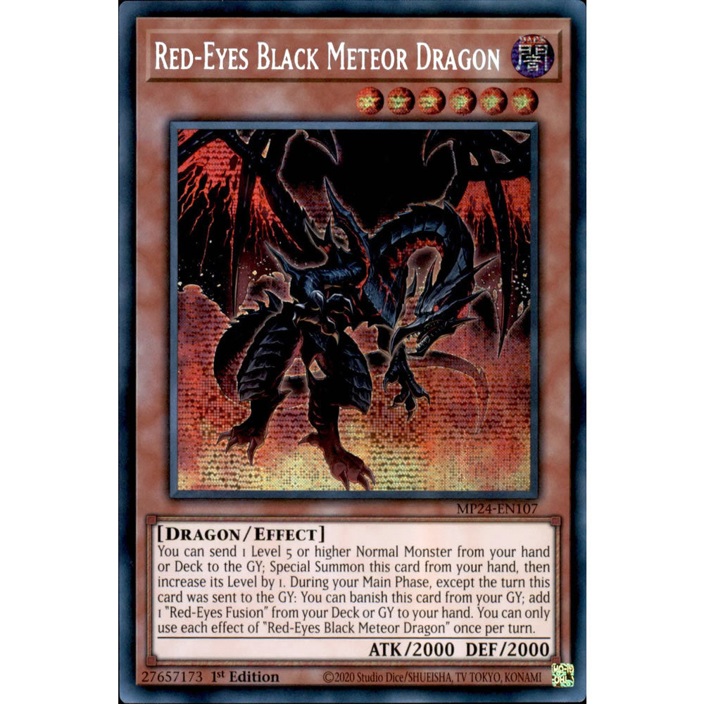 Red-Eyes Black Meteor Dragon MP24-EN107 Yu-Gi-Oh! Card from the Mega Tin 2024 Mega Pack Set