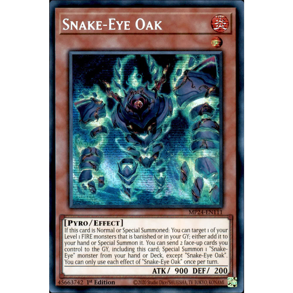 Snake-Eye Oak MP24-EN111 Yu-Gi-Oh! Card from the Mega Tin 2024 Mega Pack Set