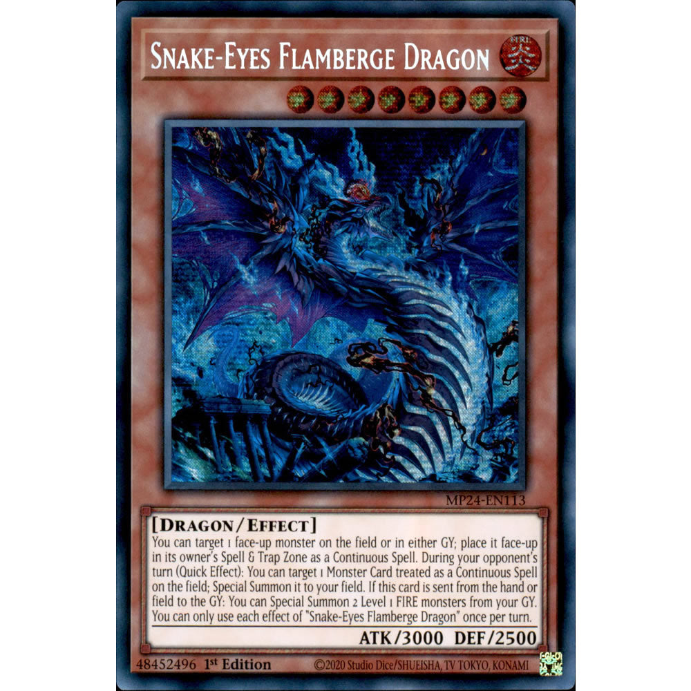 Snake-Eyes Flamberge Dragon MP24-EN113 Yu-Gi-Oh! Card from the Mega Tin 2024 Mega Pack Set