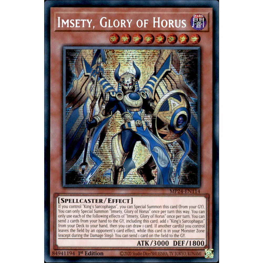 Imsety, Glory of Horus MP24-EN114 Yu-Gi-Oh! Card from the Mega Tin 2024 Mega Pack Set