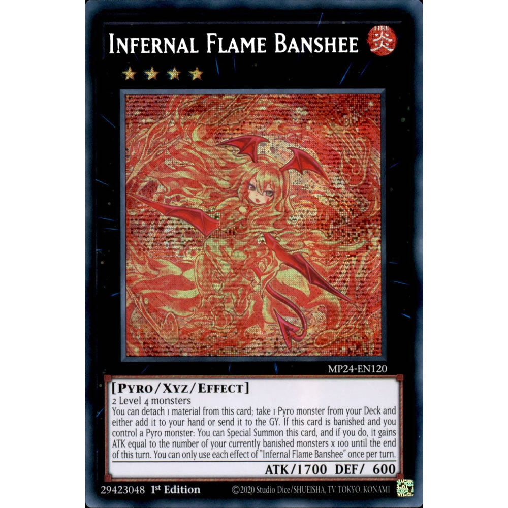 Infernal Flame Banshee MP24-EN120 Yu-Gi-Oh! Card from the Mega Tin 2024 Mega Pack Set