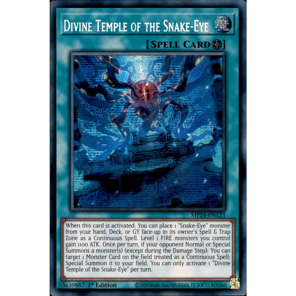 Divine Temple of the Snake-Eye MP24-EN123 Yu-Gi-Oh! Card from the Mega Tin 2024 Mega Pack Set