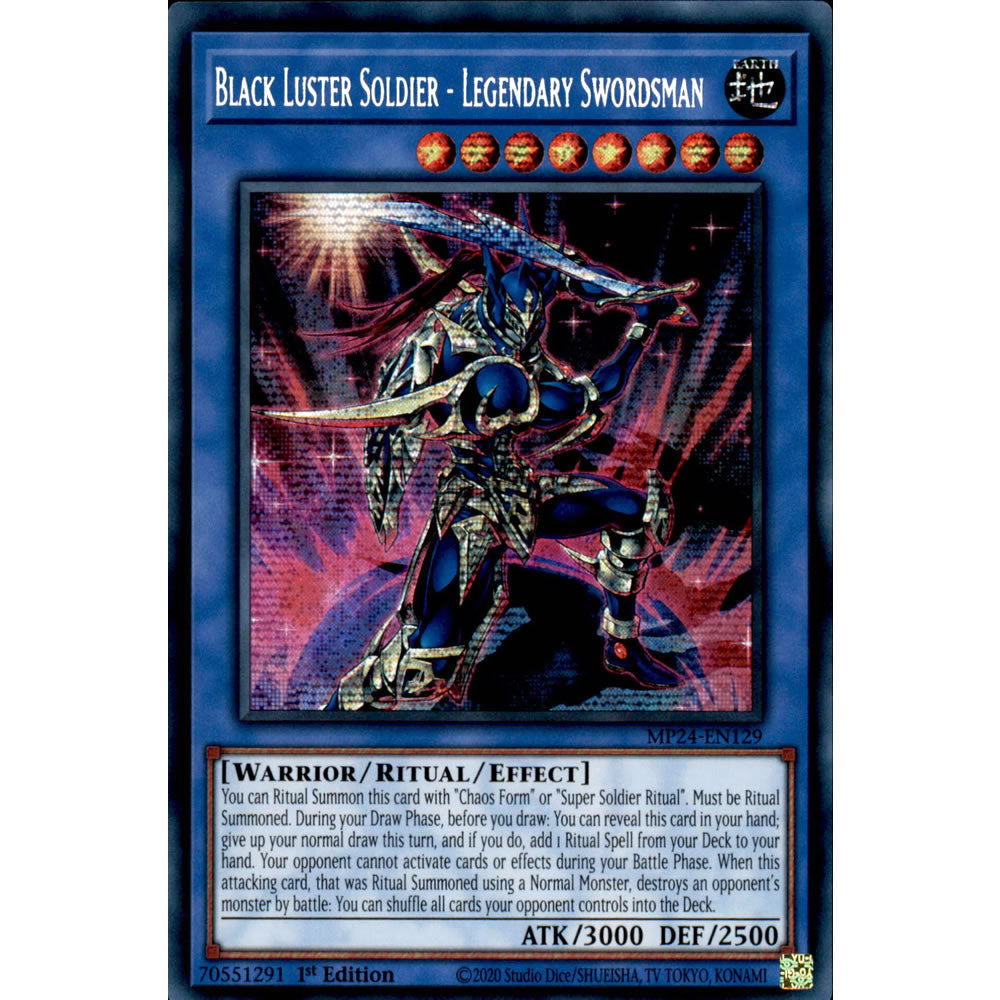 Black Luster Soldier - Legendary Swordsman MP24-EN129 Yu-Gi-Oh! Card from the Mega Tin 2024 Mega Pack Set