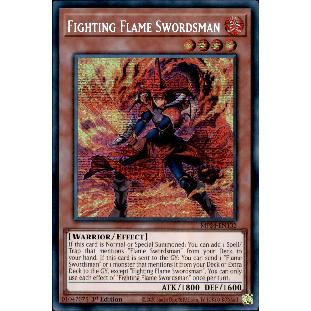 Fighting Flame Swordsman MP24-EN132 Yu-Gi-Oh! Card from the Mega Tin 2024 Mega Pack Set