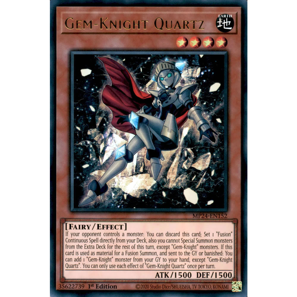 Gem-Knight Quartz MP24-EN152 Yu-Gi-Oh! Card from the Mega Tin 2024 Mega Pack Set