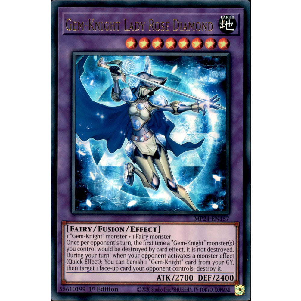 Gem-Knight Lady Rose Diamond MP24-EN157 Yu-Gi-Oh! Card from the Mega Tin 2024 Mega Pack Set