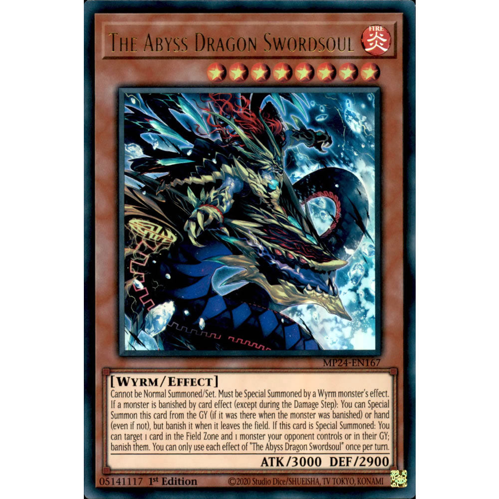 The Abyss Dragon Swordsoul MP24-EN167 Yu-Gi-Oh! Card from the Mega Tin 2024 Mega Pack Set