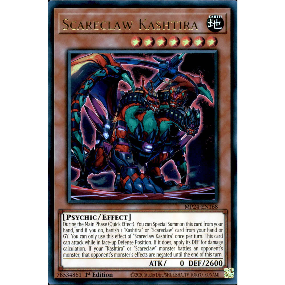 Scareclaw Kashtira MP24-EN168 Yu-Gi-Oh! Card from the Mega Tin 2024 Mega Pack Set