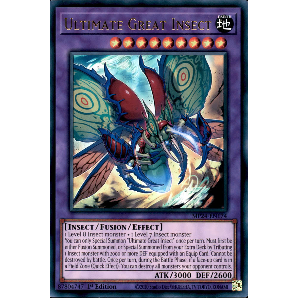 Ultimate Great Insect MP24-EN174 Yu-Gi-Oh! Card from the Mega Tin 2024 Mega Pack Set