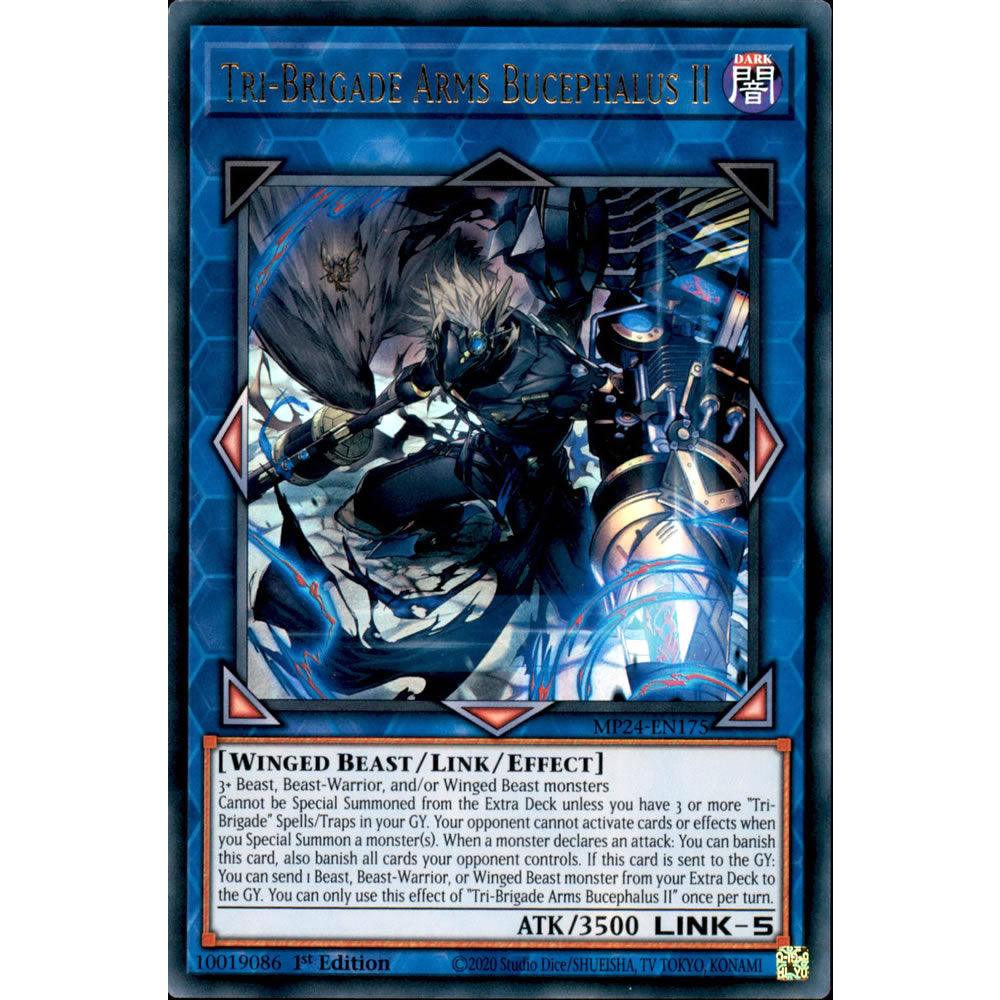 Tri-Brigade Arms Bucephalus II MP24-EN175 Yu-Gi-Oh! Card from the Mega Tin 2024 Mega Pack Set