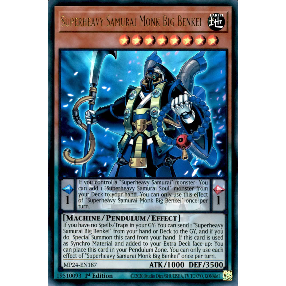 Superheavy Samurai Monk Big Benkei MP24-EN187 Yu-Gi-Oh! Card from the Mega Tin 2024 Mega Pack Set