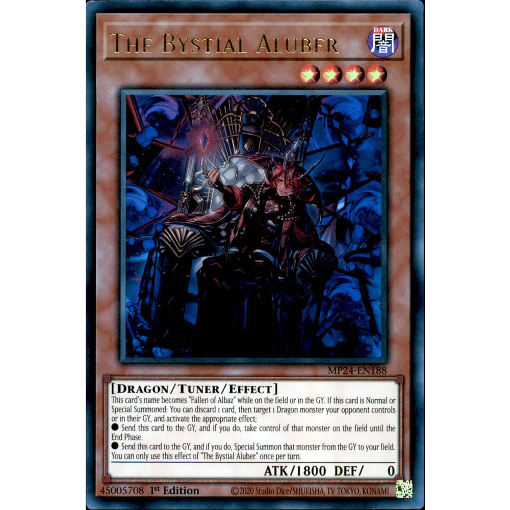 The Bystial Aluber MP24-EN188 Yu-Gi-Oh! Card from the Mega Tin 2024 Mega Pack Set