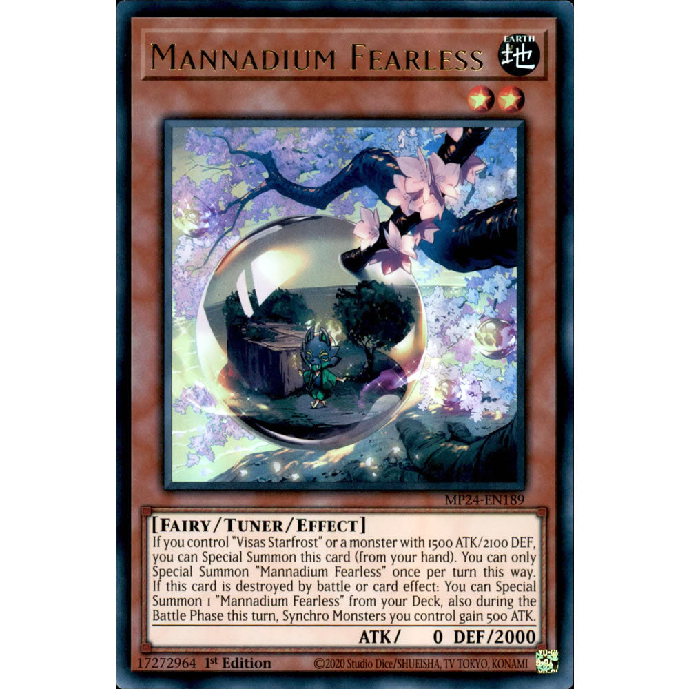 Mannadium Fearless MP24-EN189 Yu-Gi-Oh! Card from the Mega Tin 2024 Mega Pack Set