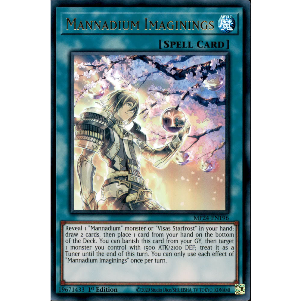 Mannadium Imaginings MP24-EN196 Yu-Gi-Oh! Card from the Mega Tin 2024 Mega Pack Set