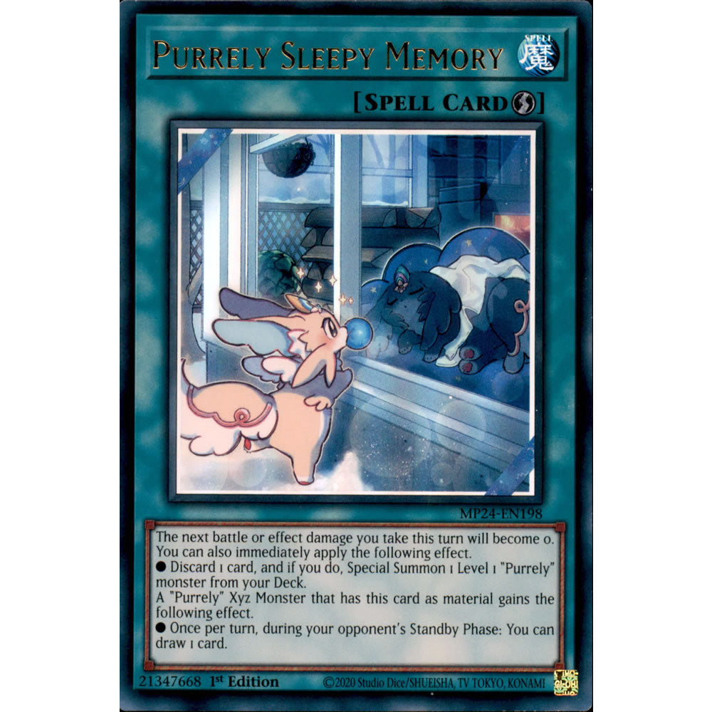 Purrely Sleepy Memory MP24-EN198 Yu-Gi-Oh! Card from the Mega Tin 2024 Mega Pack Set