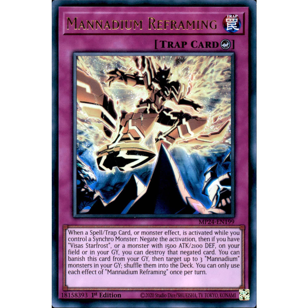 Mannadium Reframing MP24-EN199 Yu-Gi-Oh! Card from the Mega Tin 2024 Mega Pack Set