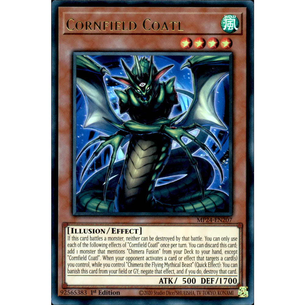 Cornfield Coatl MP24-EN207 Yu-Gi-Oh! Card from the Mega Tin 2024 Mega Pack Set