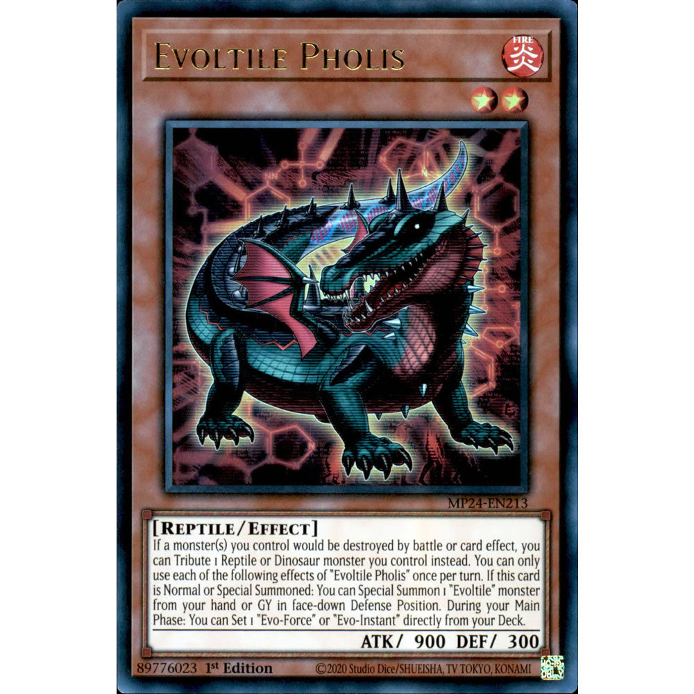 Evoltile Pholis MP24-EN213 Yu-Gi-Oh! Card from the Mega Tin 2024 Mega Pack Set