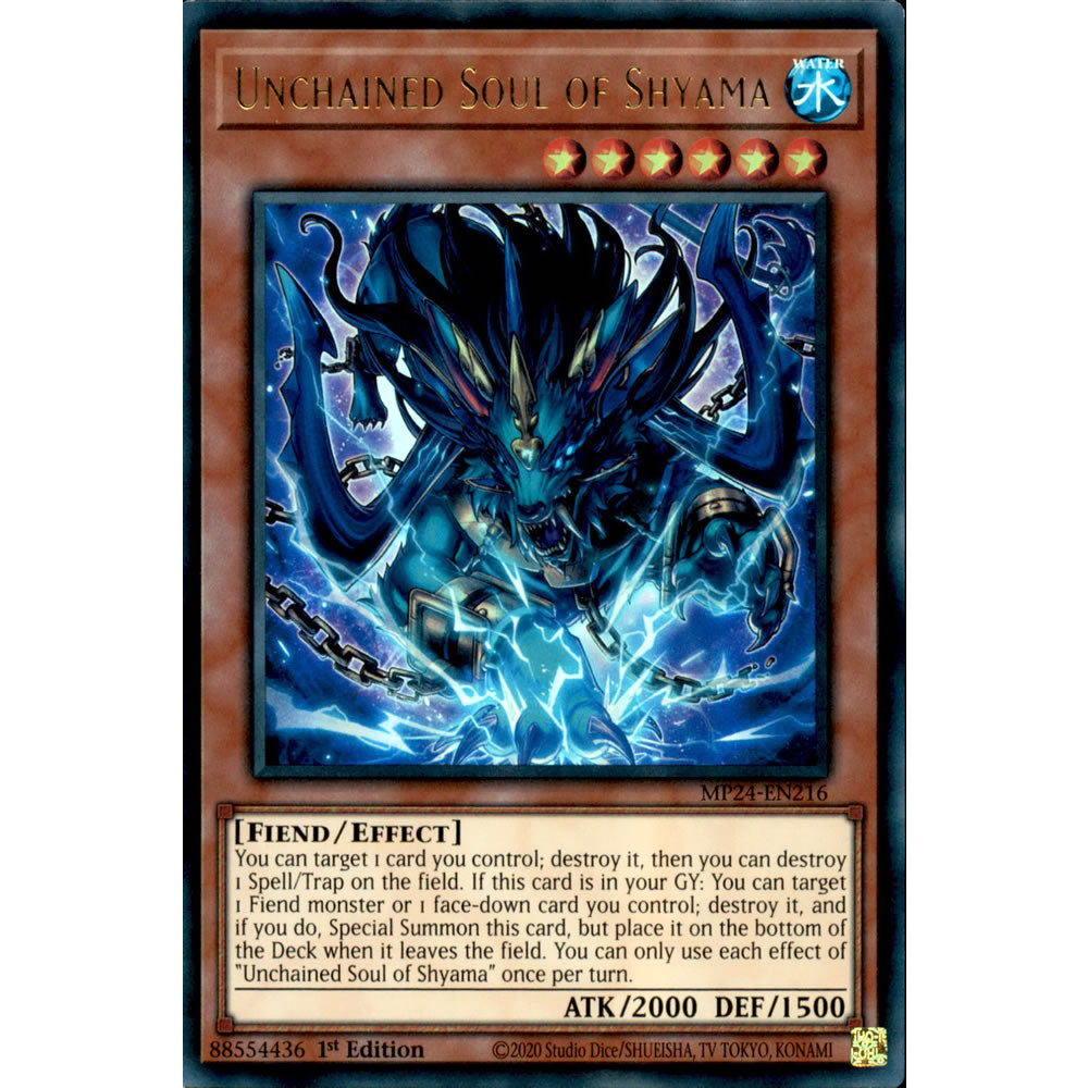 Unchained Soul of Shyama MP24-EN216 Yu-Gi-Oh! Card from the Mega Tin 2024 Mega Pack Set