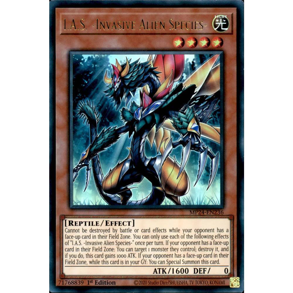 I.A.S. -Invasive Alien Species- MP24-EN236 Yu-Gi-Oh! Card from the Mega Tin 2024 Mega Pack Set