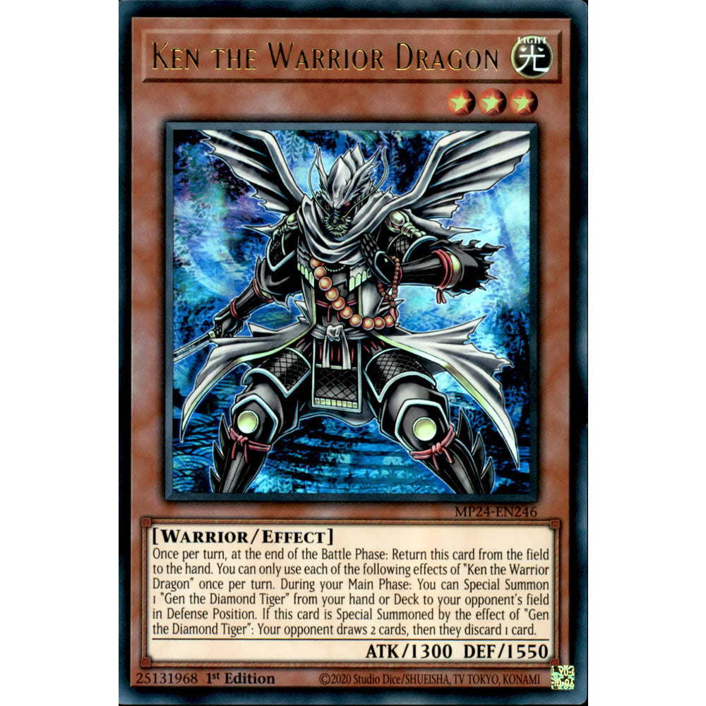 Ken the Warrior Dragon MP24-EN246 Yu-Gi-Oh! Card from the Mega Tin 2024 Mega Pack Set