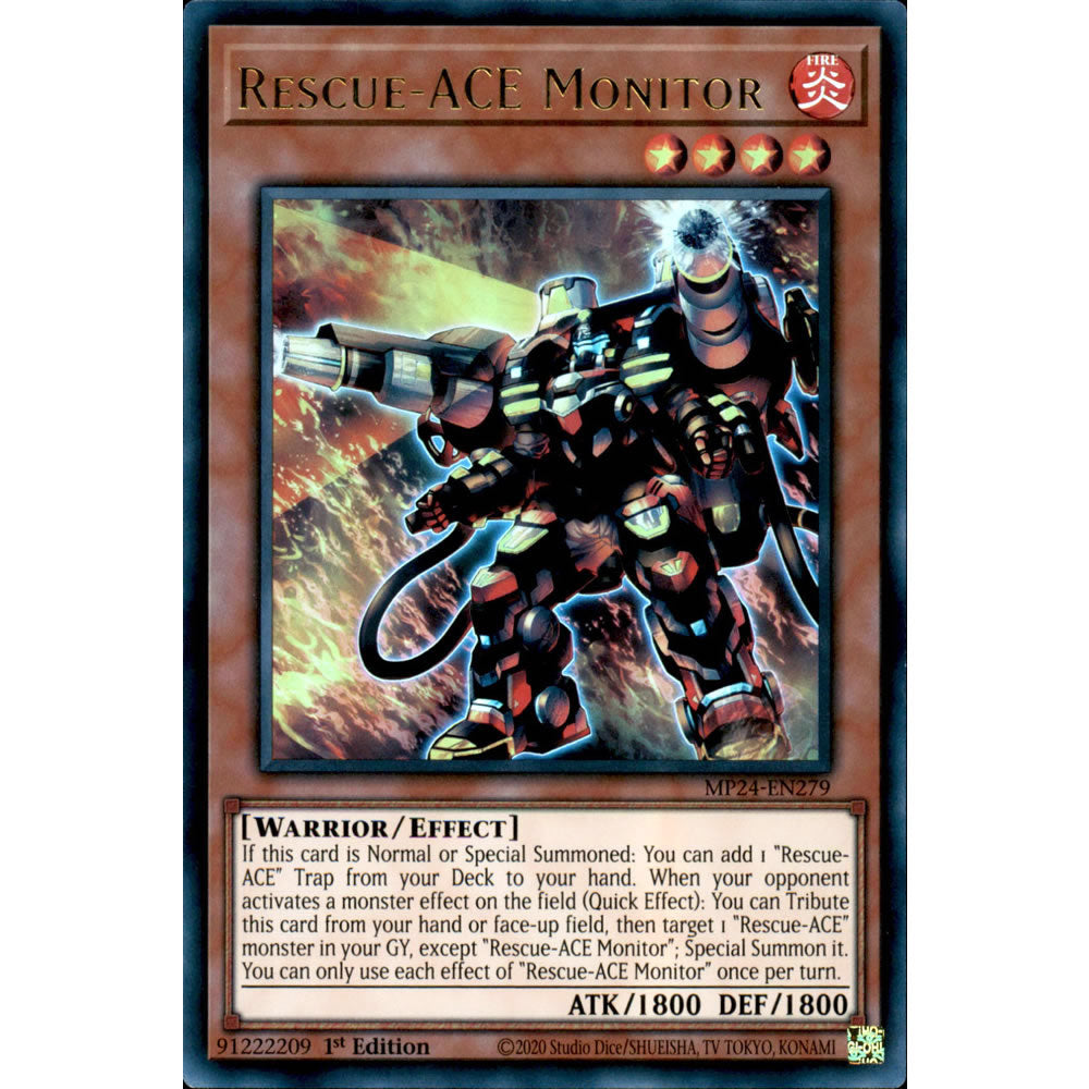 Rescue-ACE Monitor MP24-EN279 Yu-Gi-Oh! Card from the Mega Tin 2024 Mega Pack Set