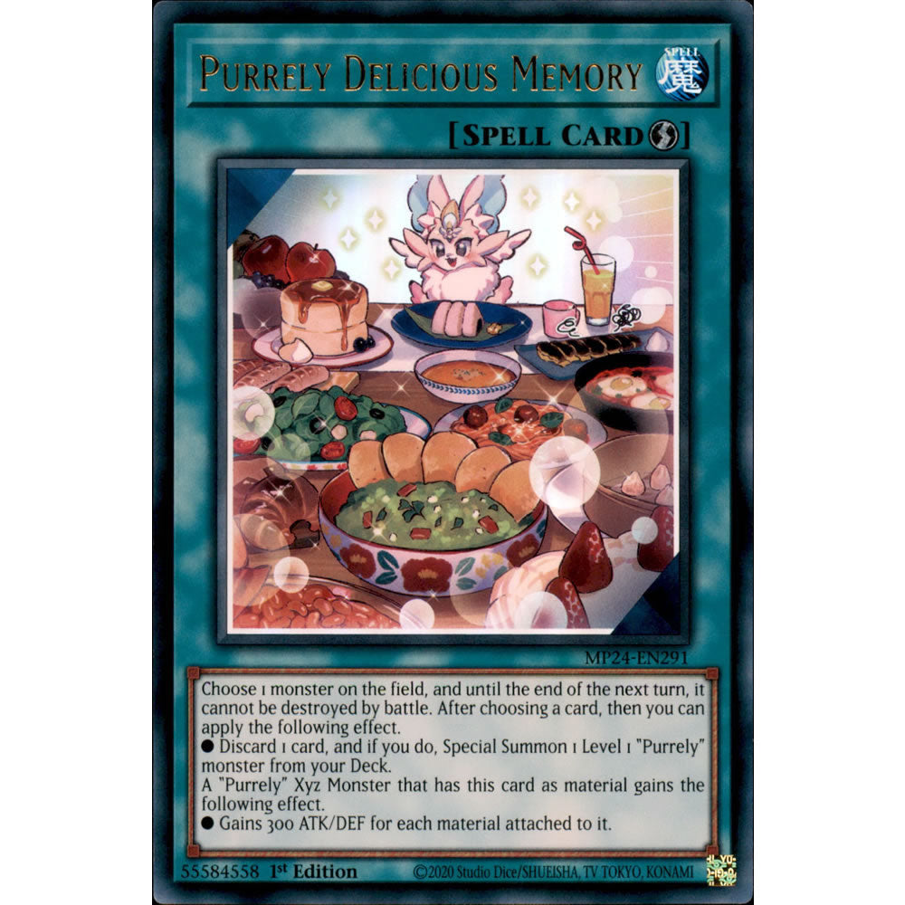 Purrely Delicious Memory MP24-EN291 Yu-Gi-Oh! Card from the Mega Tin 2024 Mega Pack Set