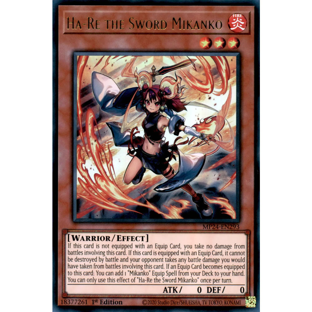 Ha-Re the Sword Mikanko MP24-EN293 Yu-Gi-Oh! Card from the Mega Tin 2024 Mega Pack Set