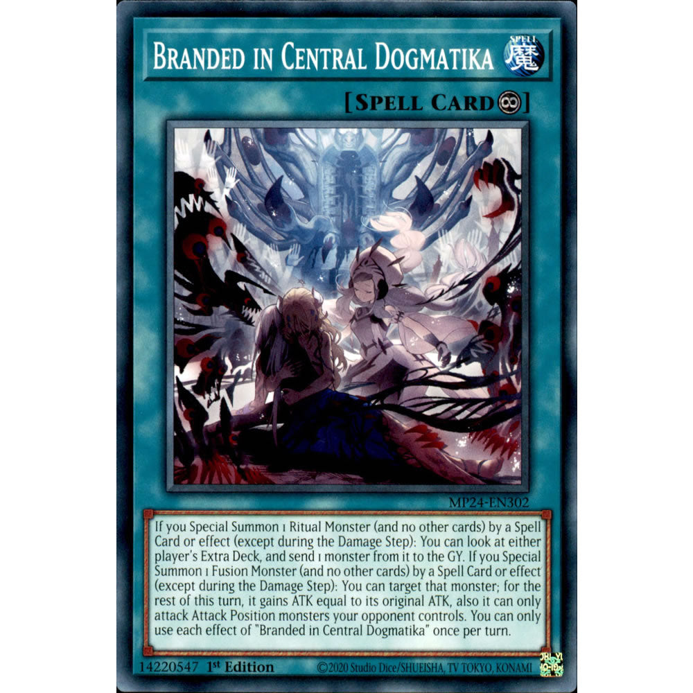 Branded in Central Dogmatika MP24-EN302 Yu-Gi-Oh! Card from the Mega Tin 2024 Mega Pack Set