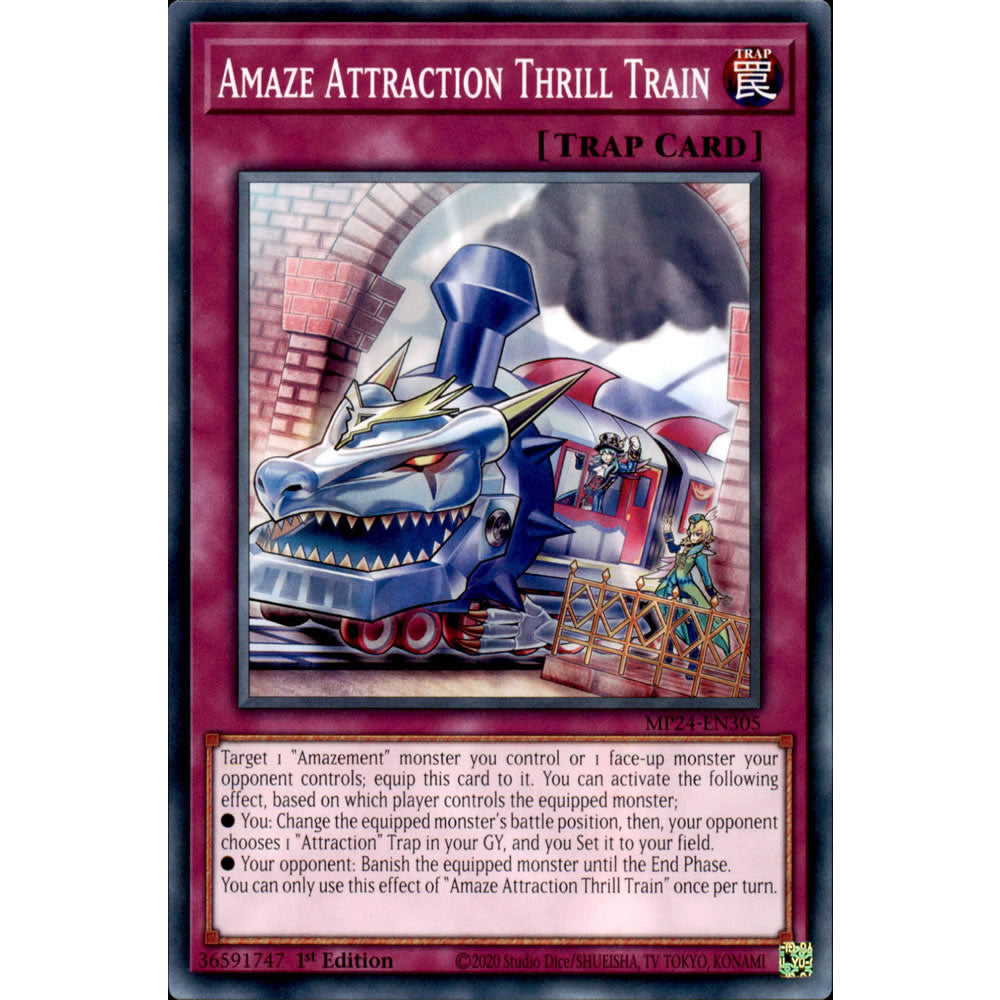 Amaze Attraction Thrill Train MP24-EN305 Yu-Gi-Oh! Card from the Mega Tin 2024 Mega Pack Set