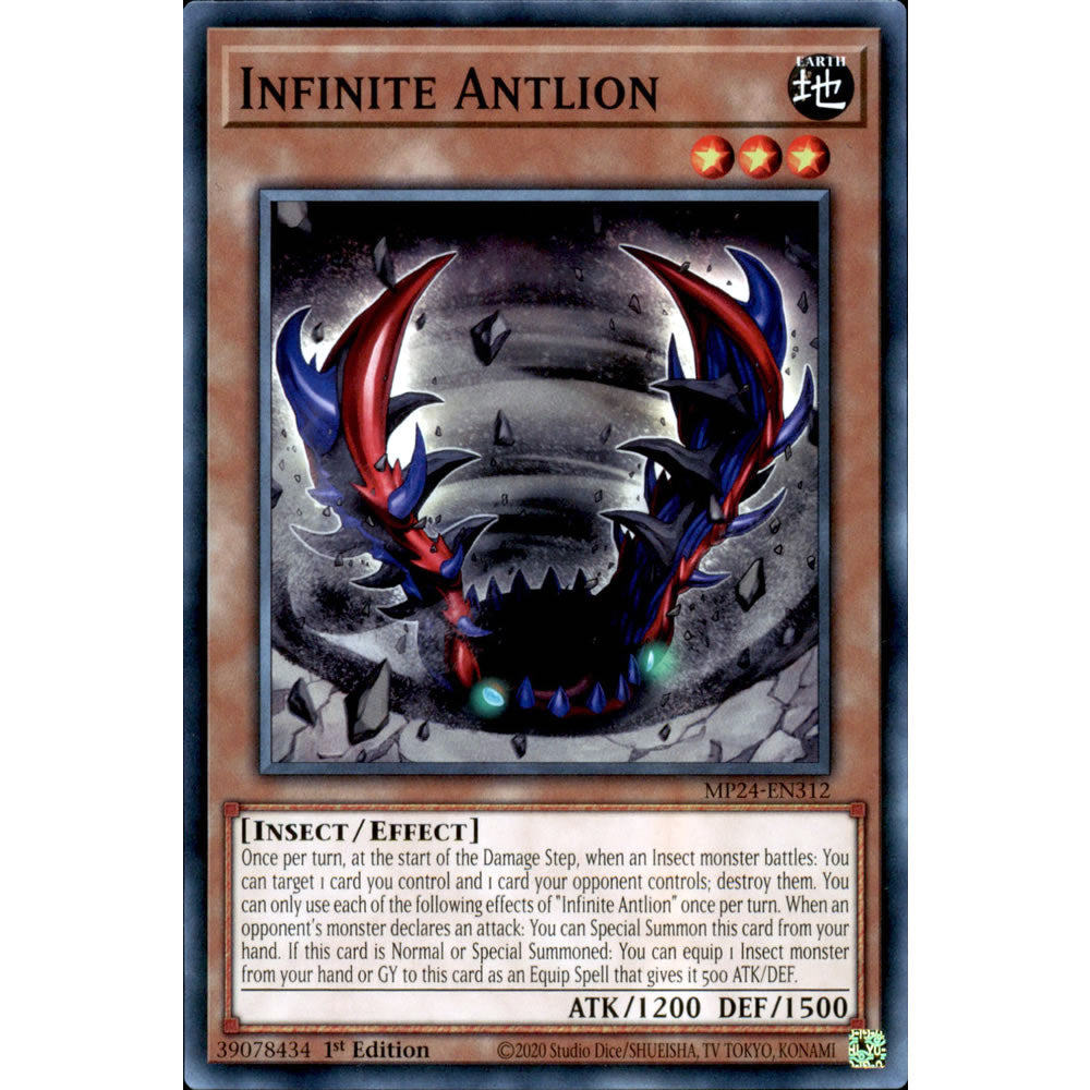 Infinite Antlion MP24-EN312 Yu-Gi-Oh! Card from the Mega Tin 2024 Mega Pack Set