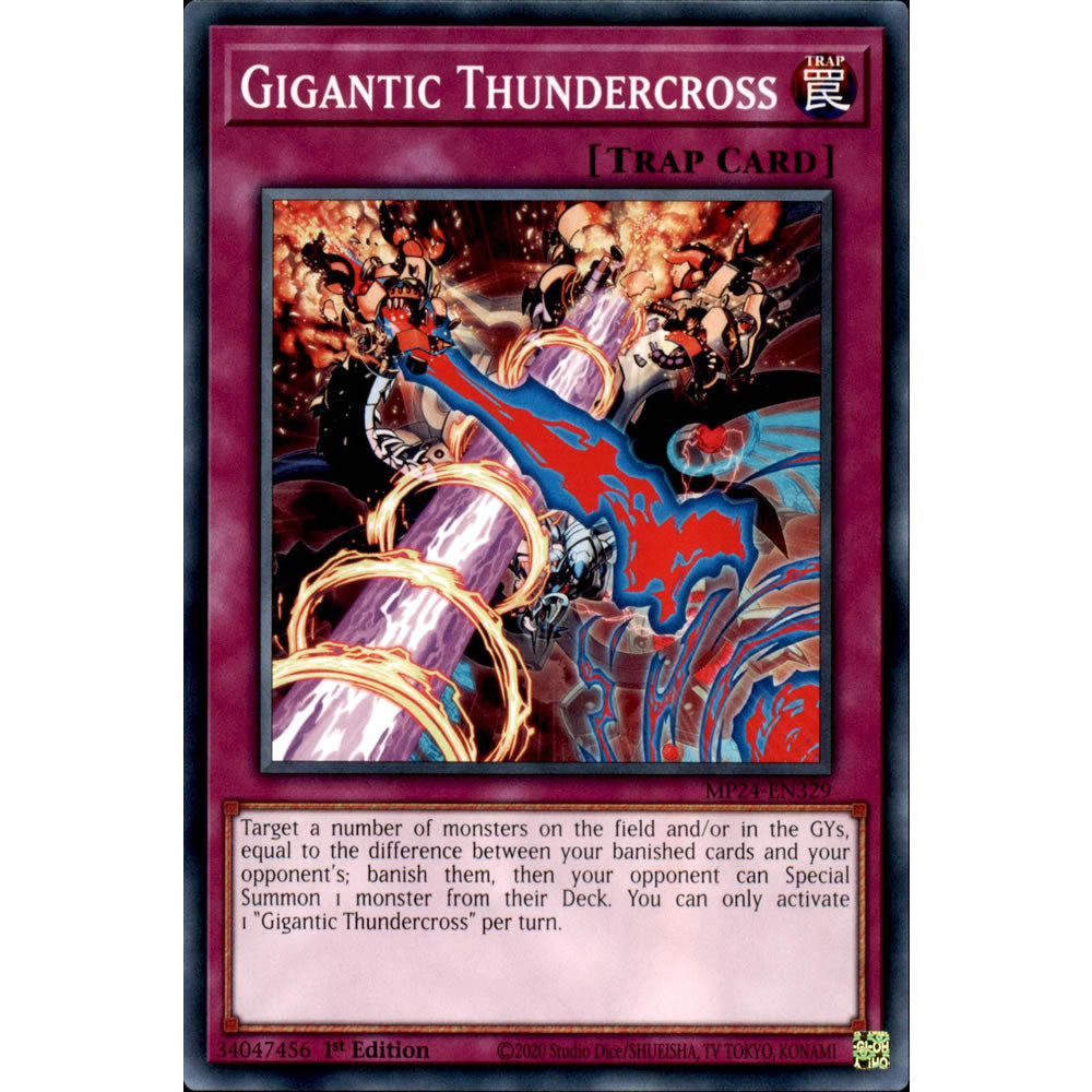 Gigantic Thundercross MP24-EN329 Yu-Gi-Oh! Card from the Mega Tin 2024 Mega Pack Set