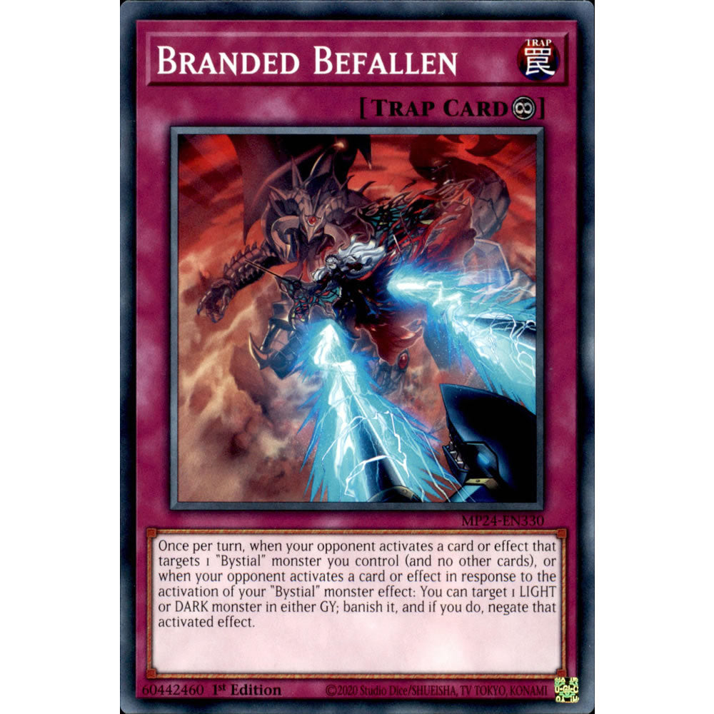 Branded Befallen MP24-EN330 Yu-Gi-Oh! Card from the Mega Tin 2024 Mega Pack Set