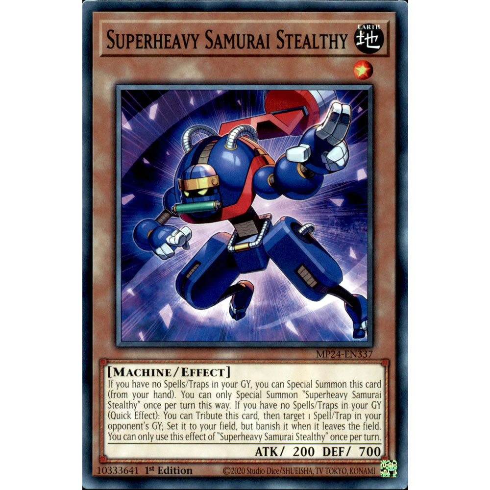 Superheavy Samurai Stealthy MP24-EN337 Yu-Gi-Oh! Card from the Mega Tin 2024 Mega Pack Set