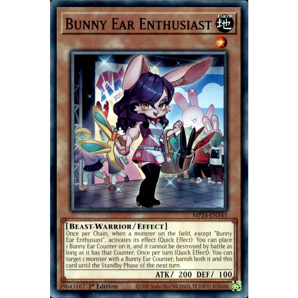 Bunny Ear Enthusiast MP24-EN343 Yu-Gi-Oh! Card from the Mega Tin 2024 Mega Pack Set