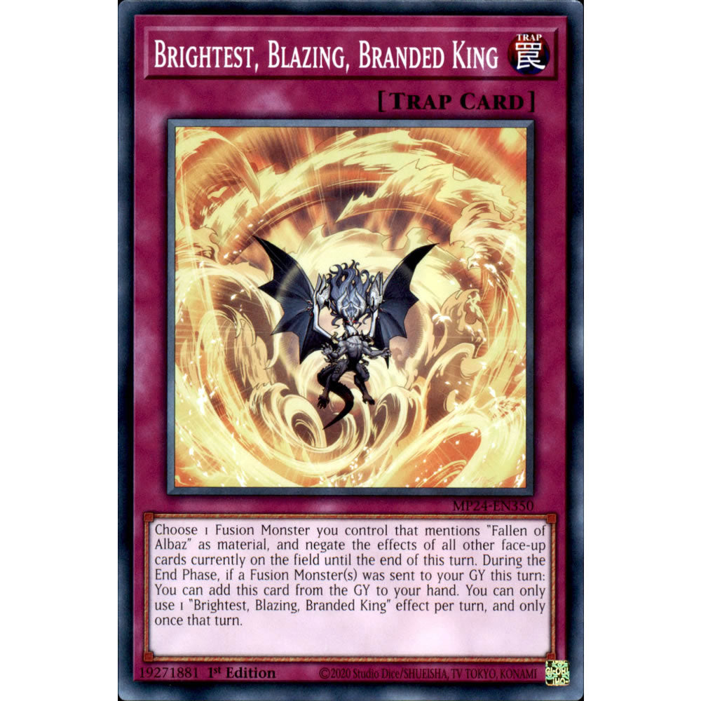 Brightest, Blazing, Branded King MP24-EN350 Yu-Gi-Oh! Card from the Mega Tin 2024 Mega Pack Set