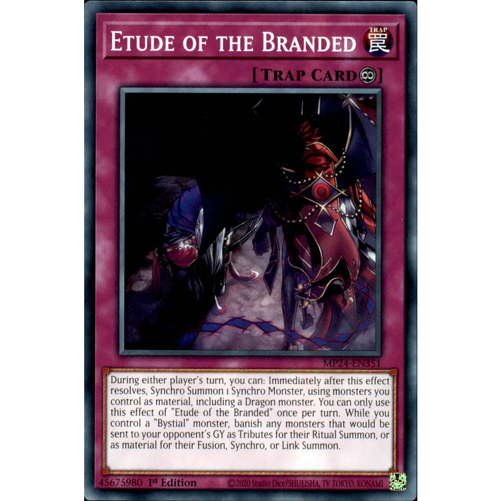 Etude of the Branded MP24-EN351 Yu-Gi-Oh! Card from the Mega Tin 2024 Mega Pack Set