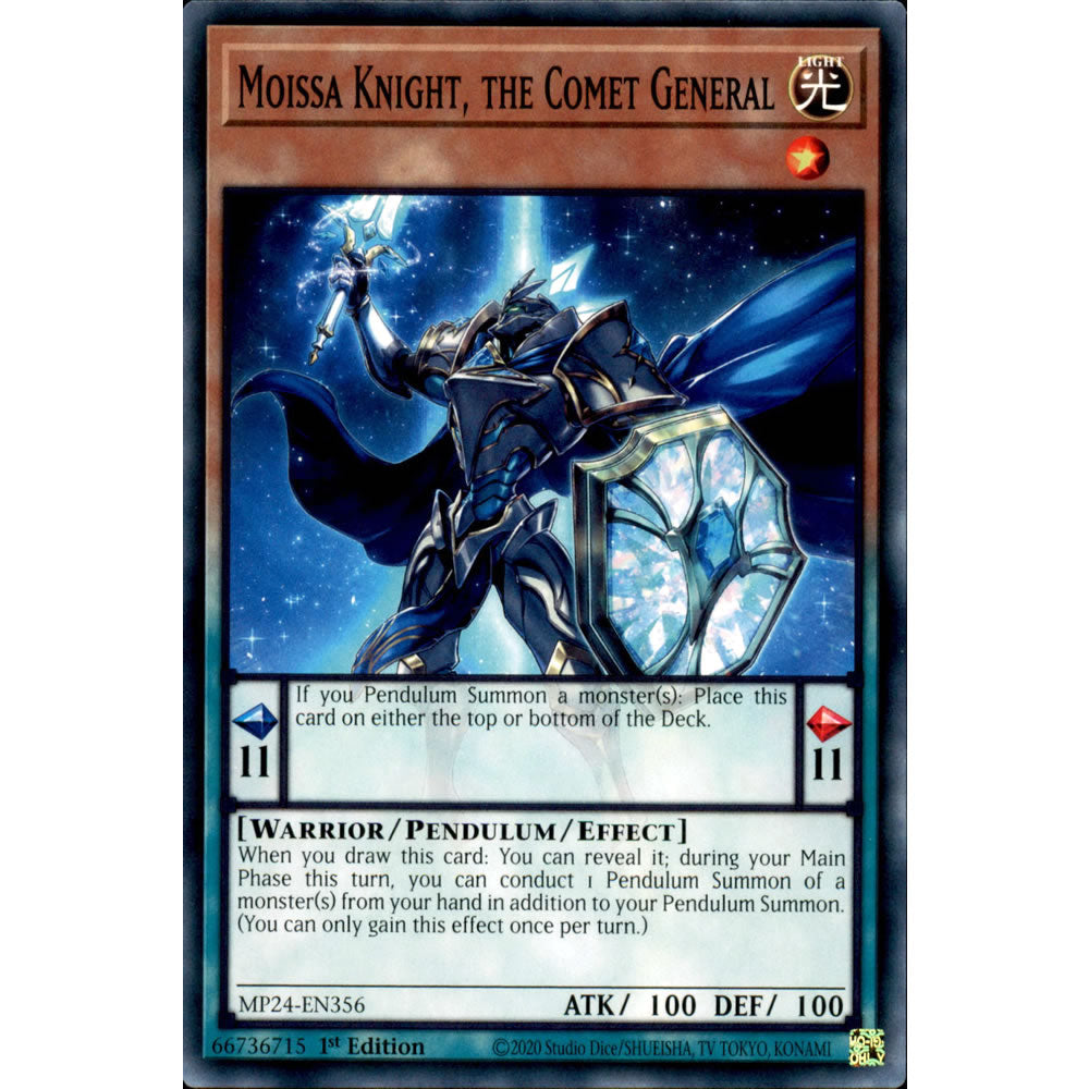 Moissa Knight, the Comet General MP24-EN356 Yu-Gi-Oh! Card from the Mega Tin 2024 Mega Pack Set