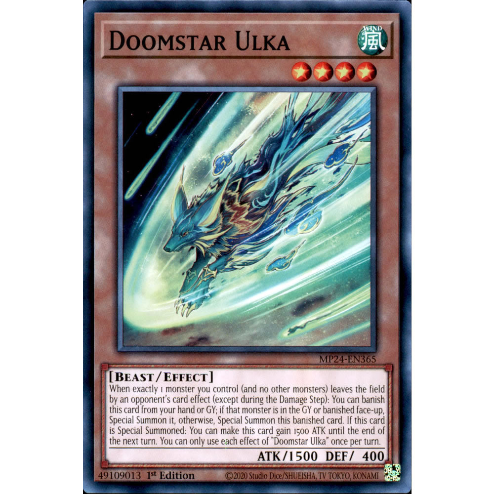 Doomstar Ulka MP24-EN365 Yu-Gi-Oh! Card from the Mega Tin 2024 Mega Pack Set