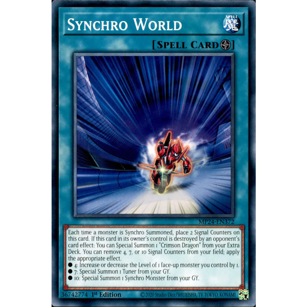 Synchro World MP24-EN372 Yu-Gi-Oh! Card from the Mega Tin 2024 Mega Pack Set