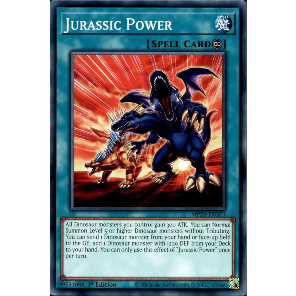 Jurassic Power MP24-EN373 Yu-Gi-Oh! Card from the Mega Tin 2024 Mega Pack Set