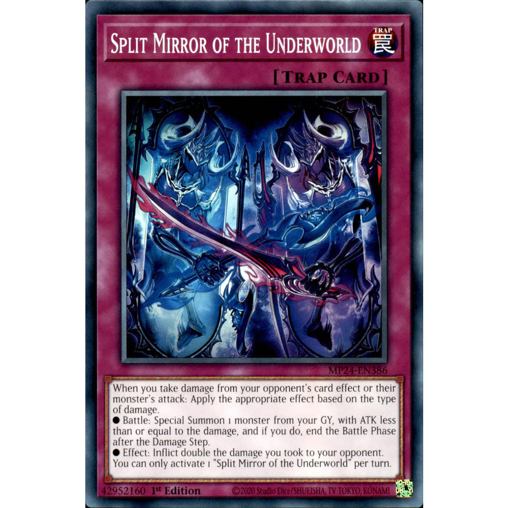 Split Mirror of the Underworld MP24-EN386 Yu-Gi-Oh! Card from the Mega Tin 2024 Mega Pack Set